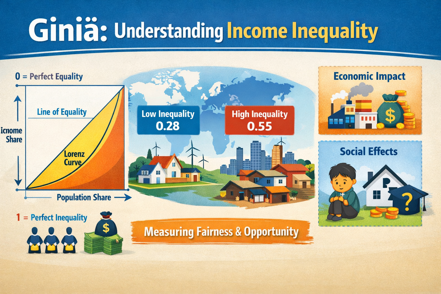 Giniä Explained: Measuring Inequality in Society Today Guide