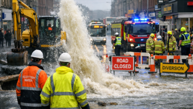 Glasgow Water Main Break Shettleston Road Crisis