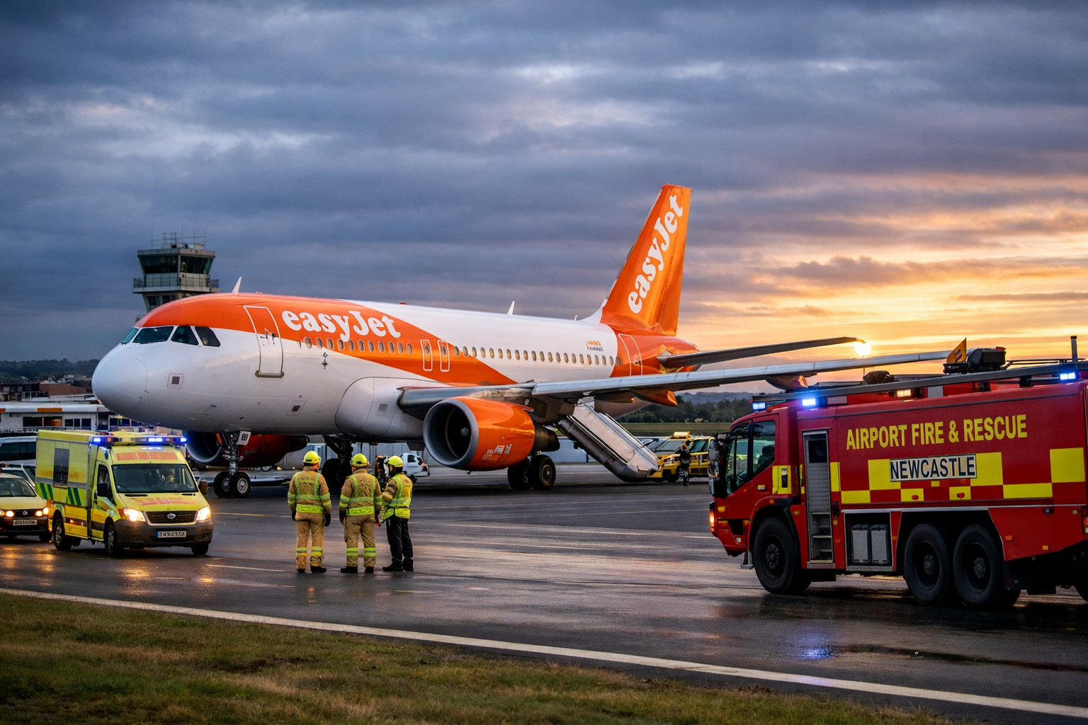EasyJet Flight U2238 Emergency Landing at Newcastle